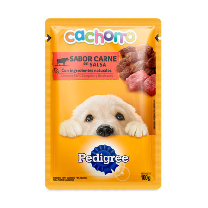 Pouch Pedigree Dog Cachorro sabor Carne en salsa